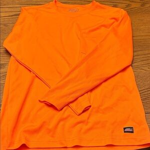 Dickies Men's Vibrant Orange Long Sleeve Tee/8
